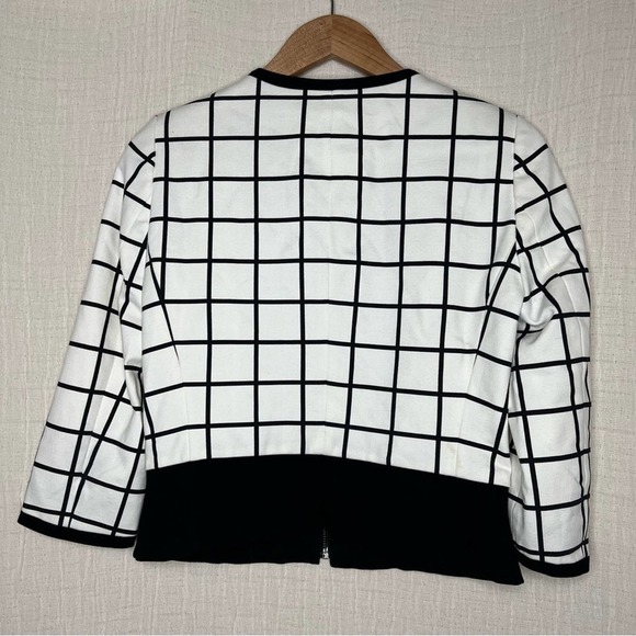 WHBM Window Pane Ponte Jacket size 2 - Picture 2 of 8